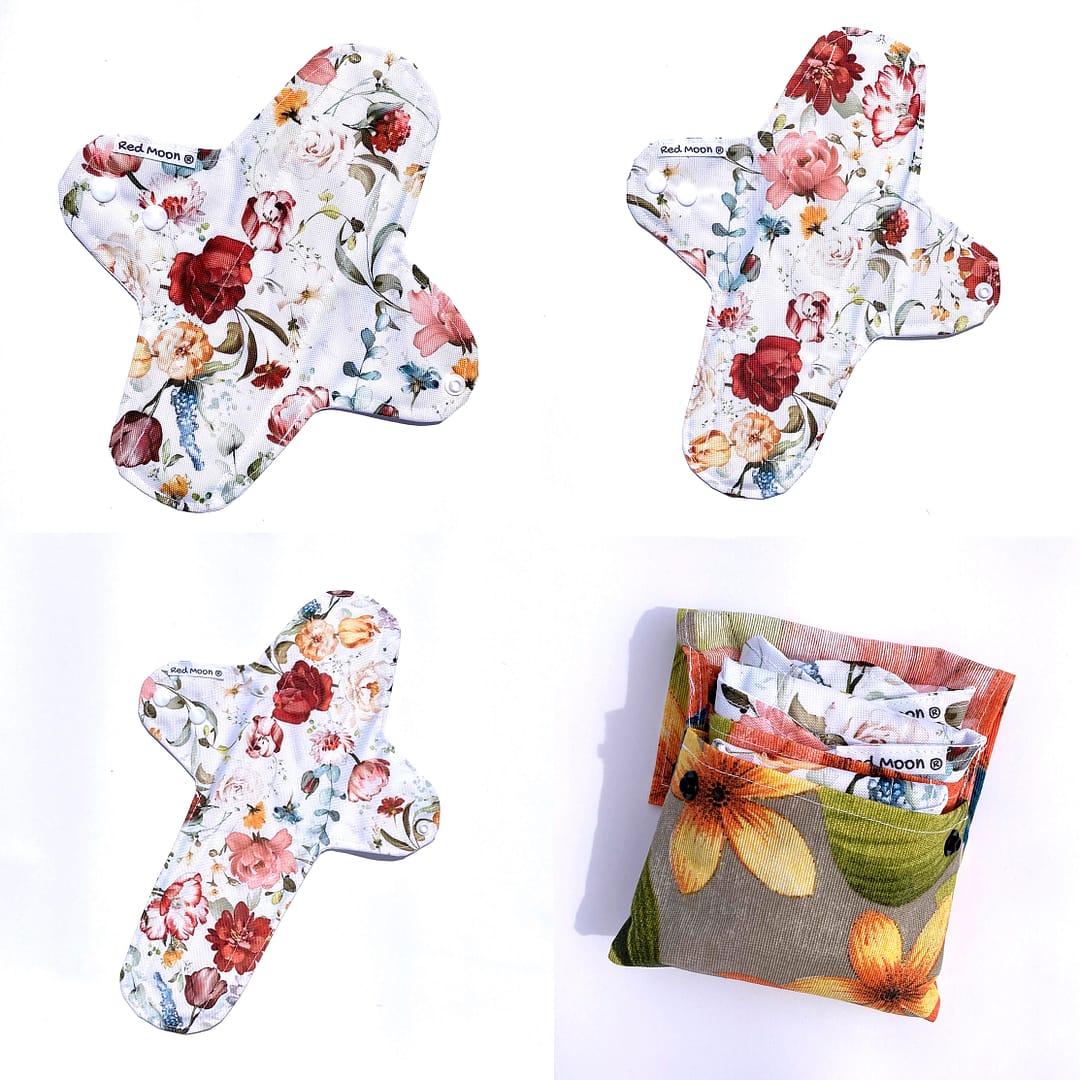 Pack de 3 compresas blancas reutilizables en oferta, sostenibles y ecológicas