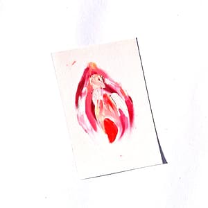 obra de arte vulva al óleo